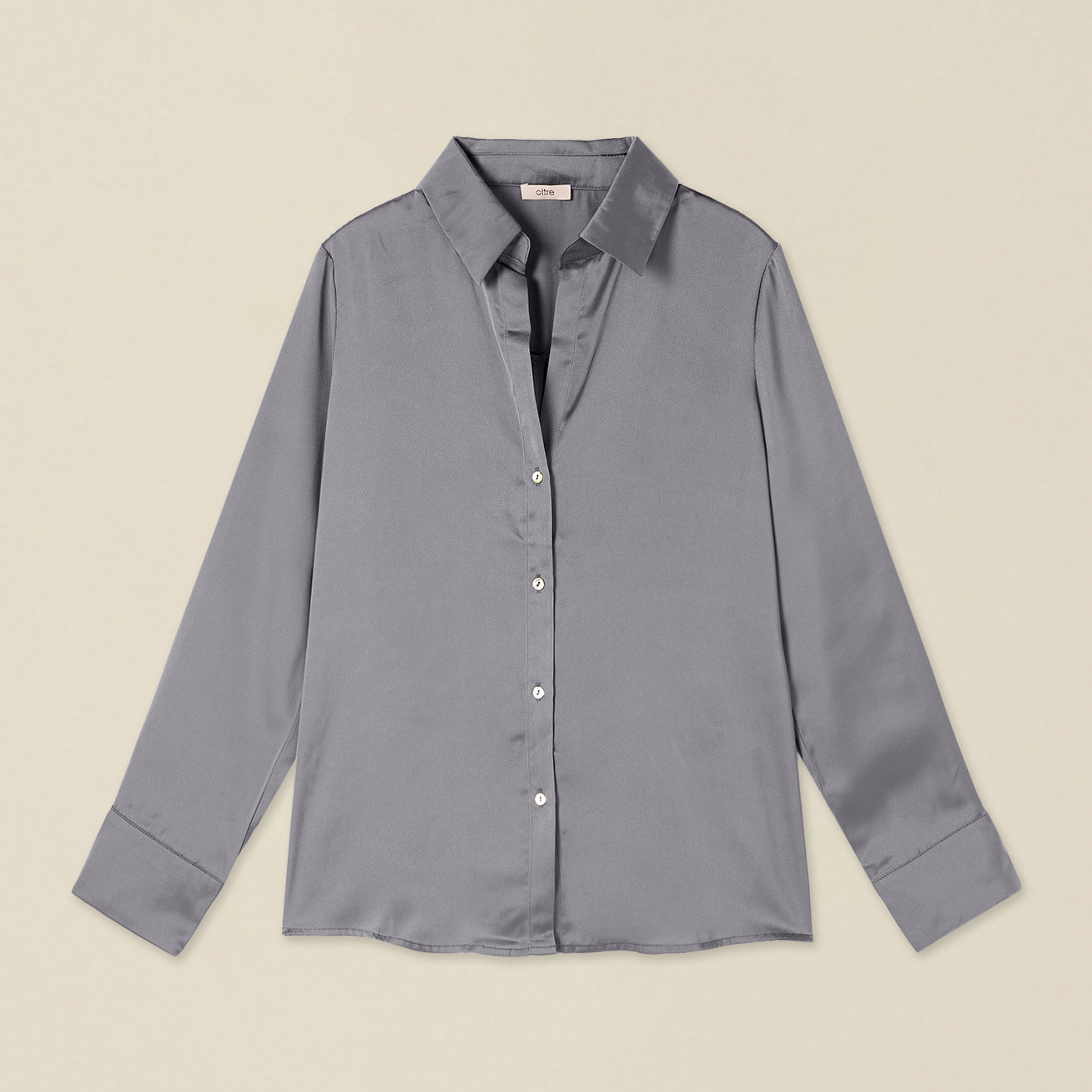 Oltre - Camicia in raso - Grigio