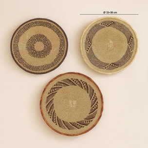 Panier mural tressé à la main au Zimbabwé 33-38cm LIMPO