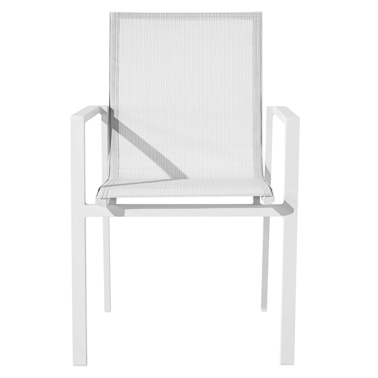 Set da 4 sedie in alluminio da esterno Selly bianche