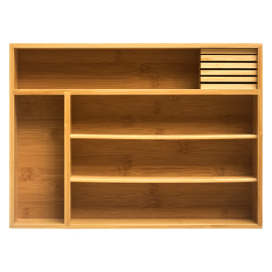Range-couverts 5 compartiments bambou