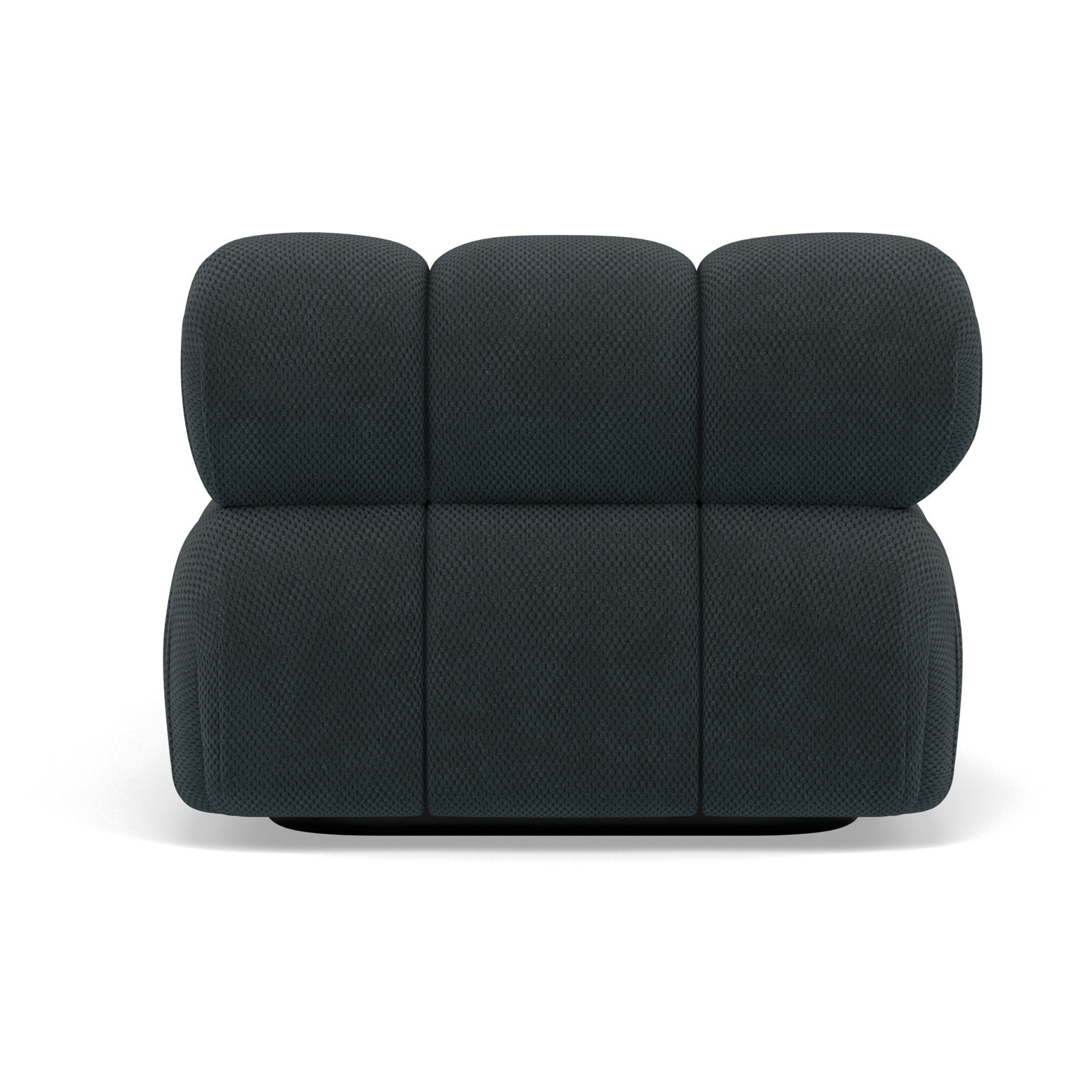 Ruby - module d'assise méridienne droite en velours texturé - Noir