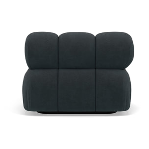 Ruby - module d'assise méridienne droite en velours texturé - Noir