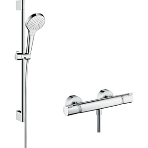 Combi douche Vario avec barre 65 cm / Ecostat Comfort blanc/chromé Croma Select