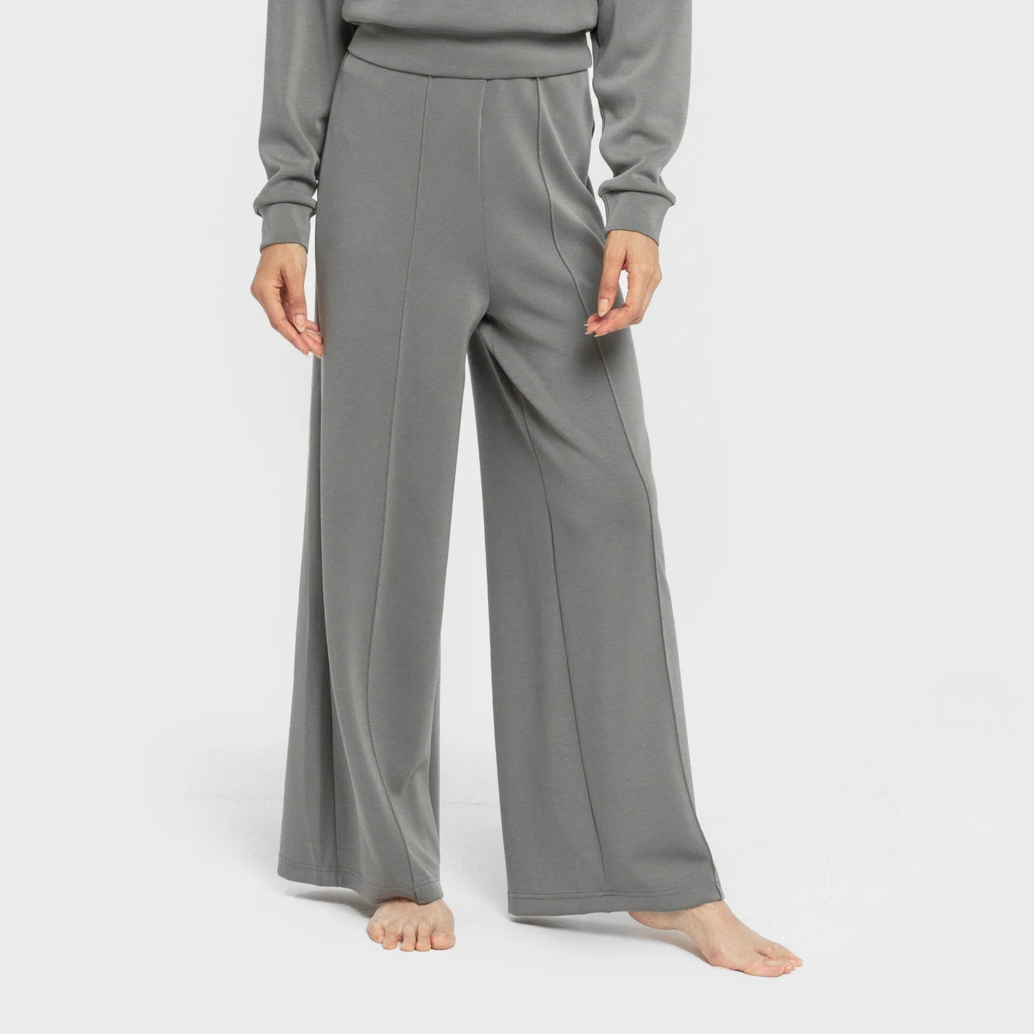 Pantalón largo pinzas estilo modal mujer