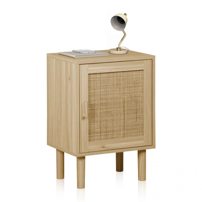 Mesita de noche Made Pino - Rattan