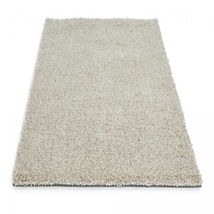 Tapis longs poils shaggy tissé en laine motif uni PIWA