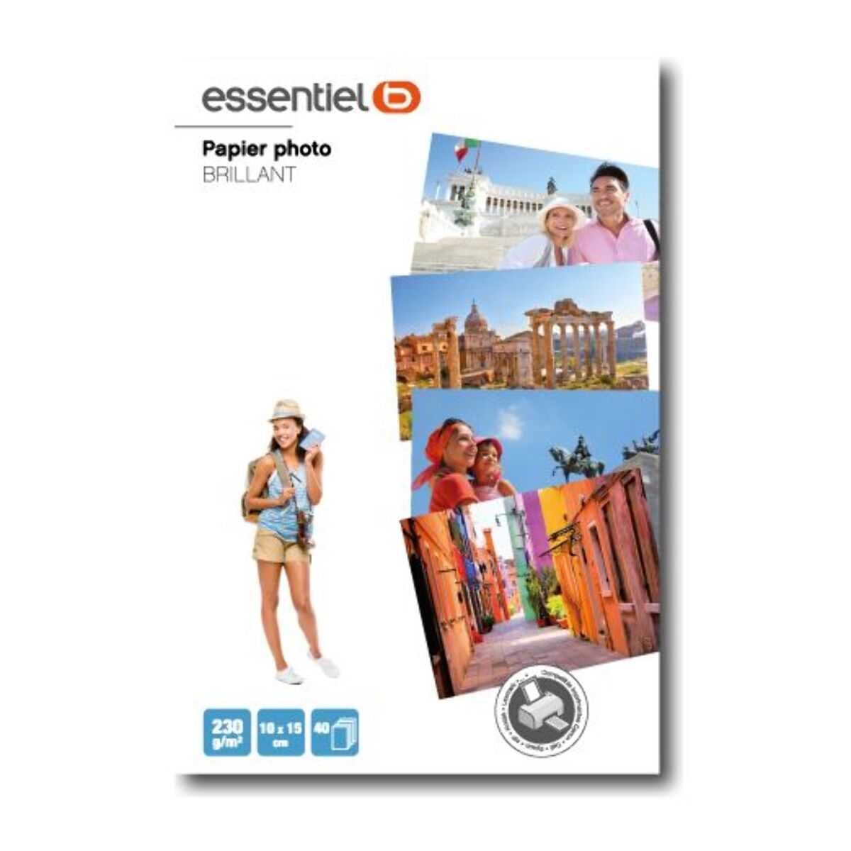 Papier photo ESSENTIELB 10x15 - 40 f - 230 g/m²