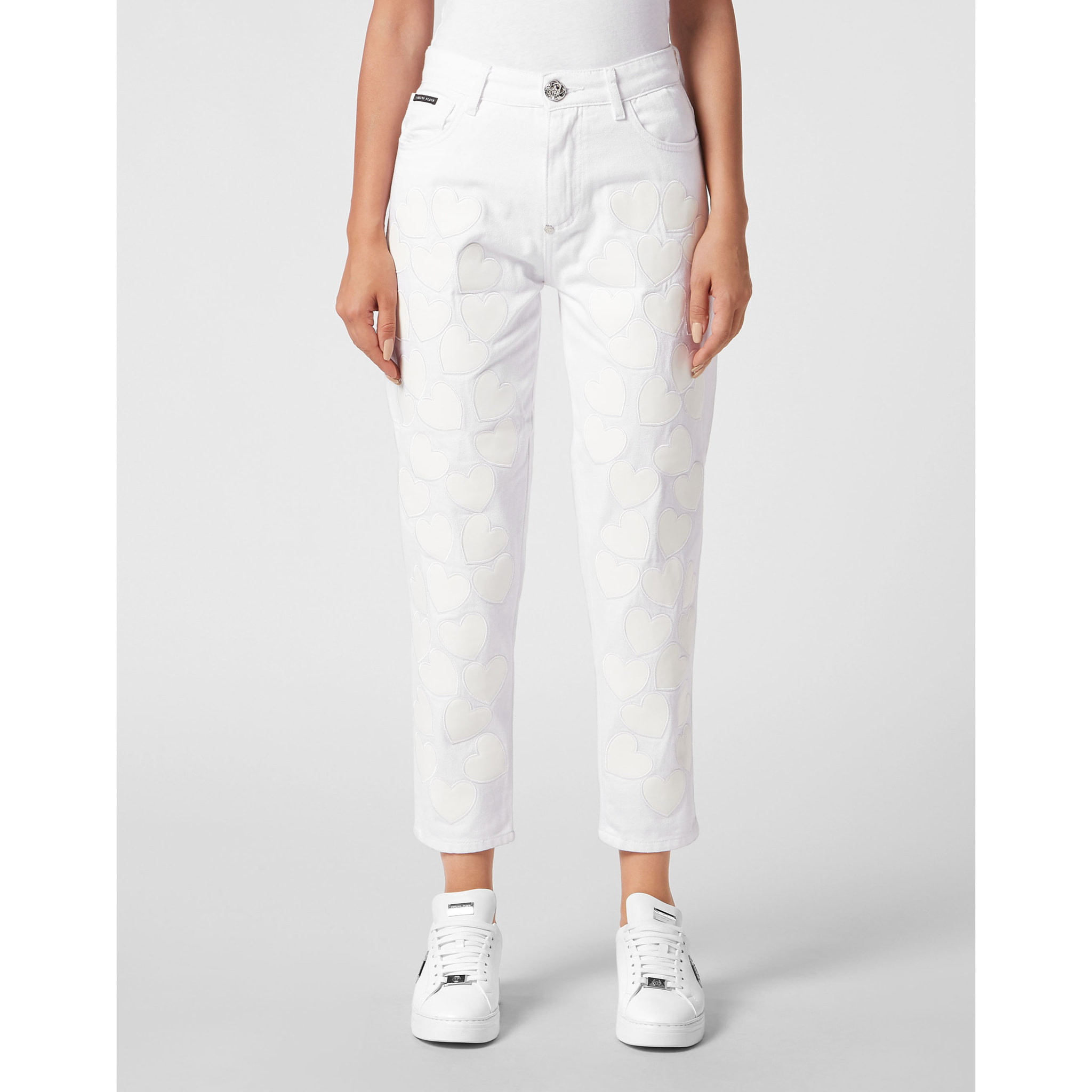 PHILIPP PLEIN Jeans dal taglio mom HEART