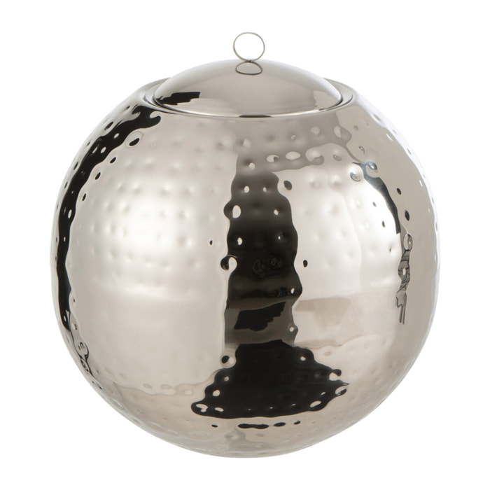 J-Line brûleur flottant Sphère Martelée - métal - argent