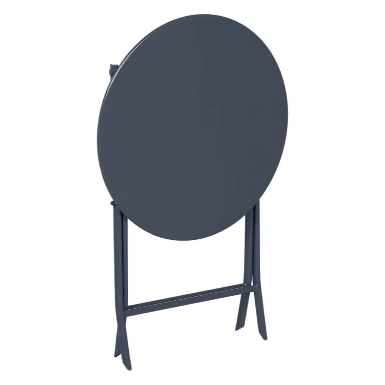Table de jardin pliante ronde "Greensboro" graphite 2 places en acier traité époxy