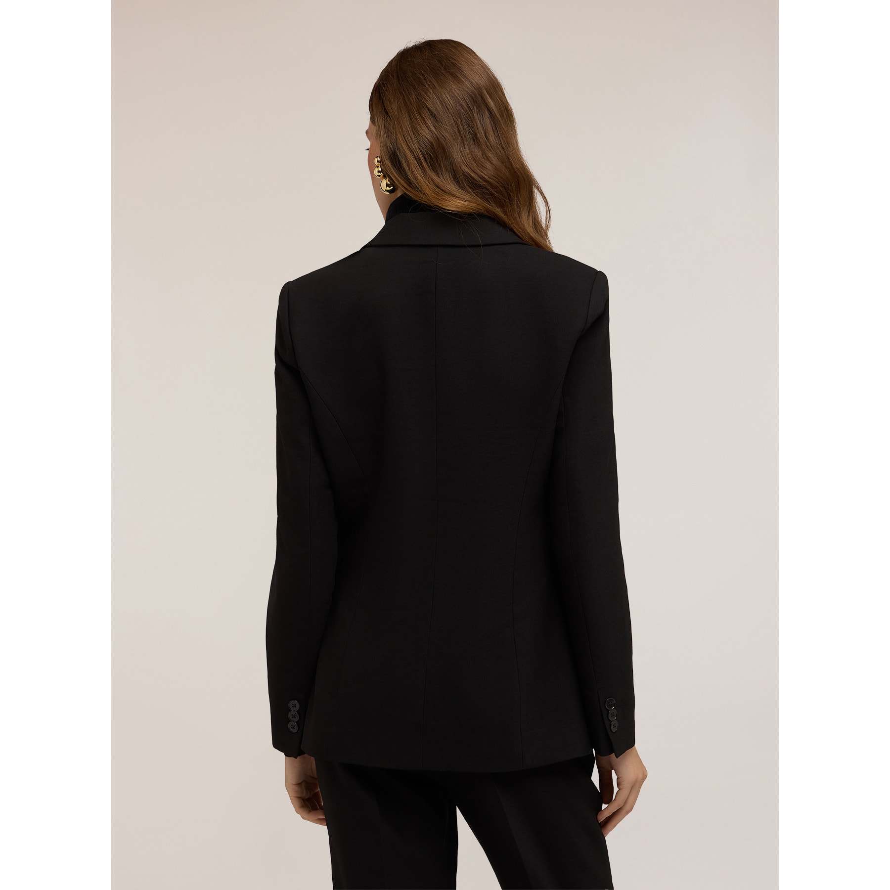 Motivi - Blazer monopetto misto viscosa - Nero