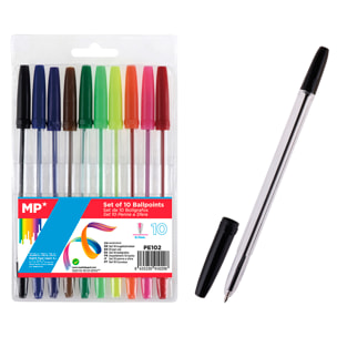 SET BOLÍGRAFOS DE 10 COLORES