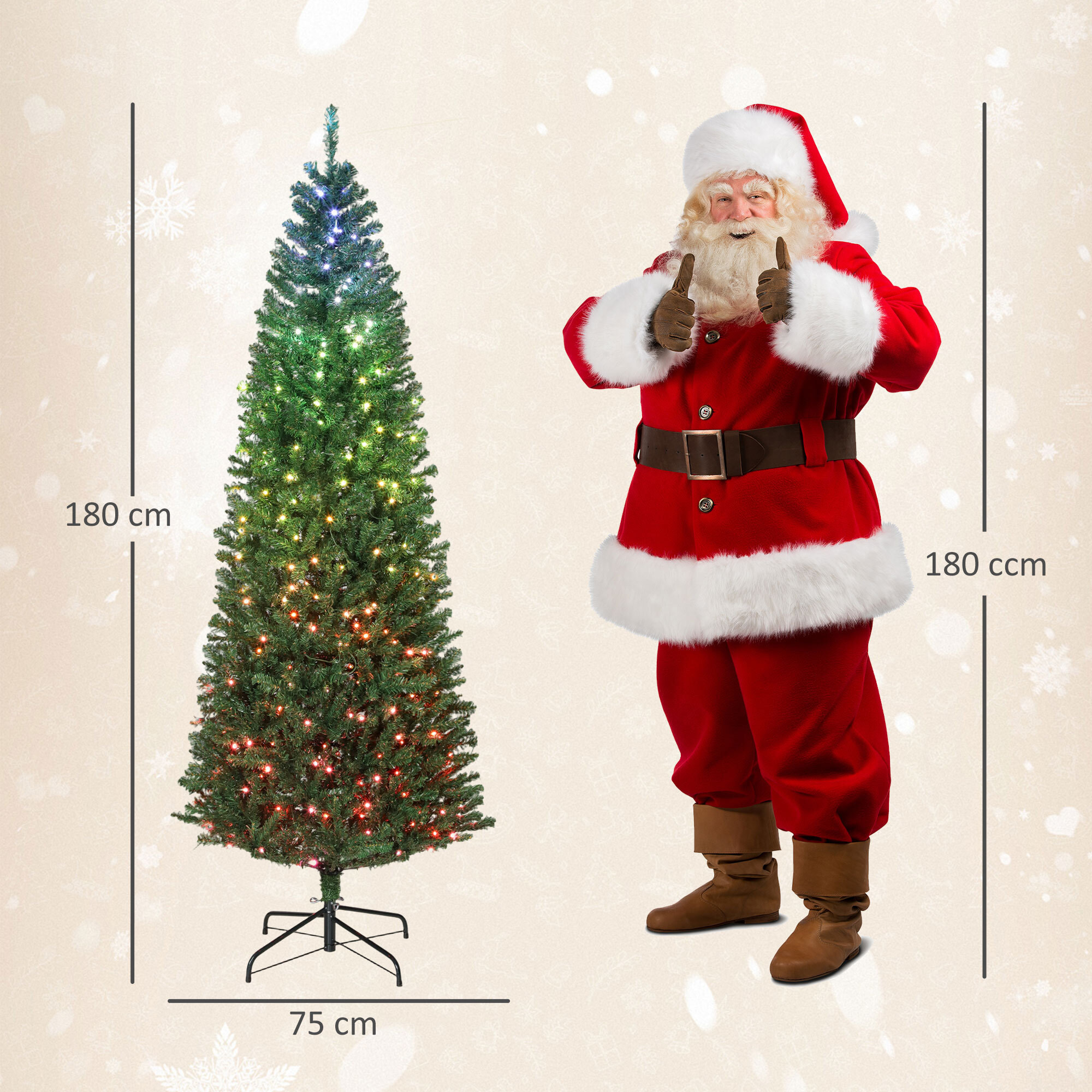 Sapin de Noël artificiel LED H.180 cm 899 branches télécommande 12 modes timer vert