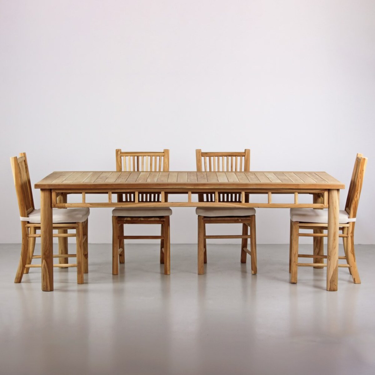 Tavolo da pranzo in teak riciclato 220x100x78cm - Shein
