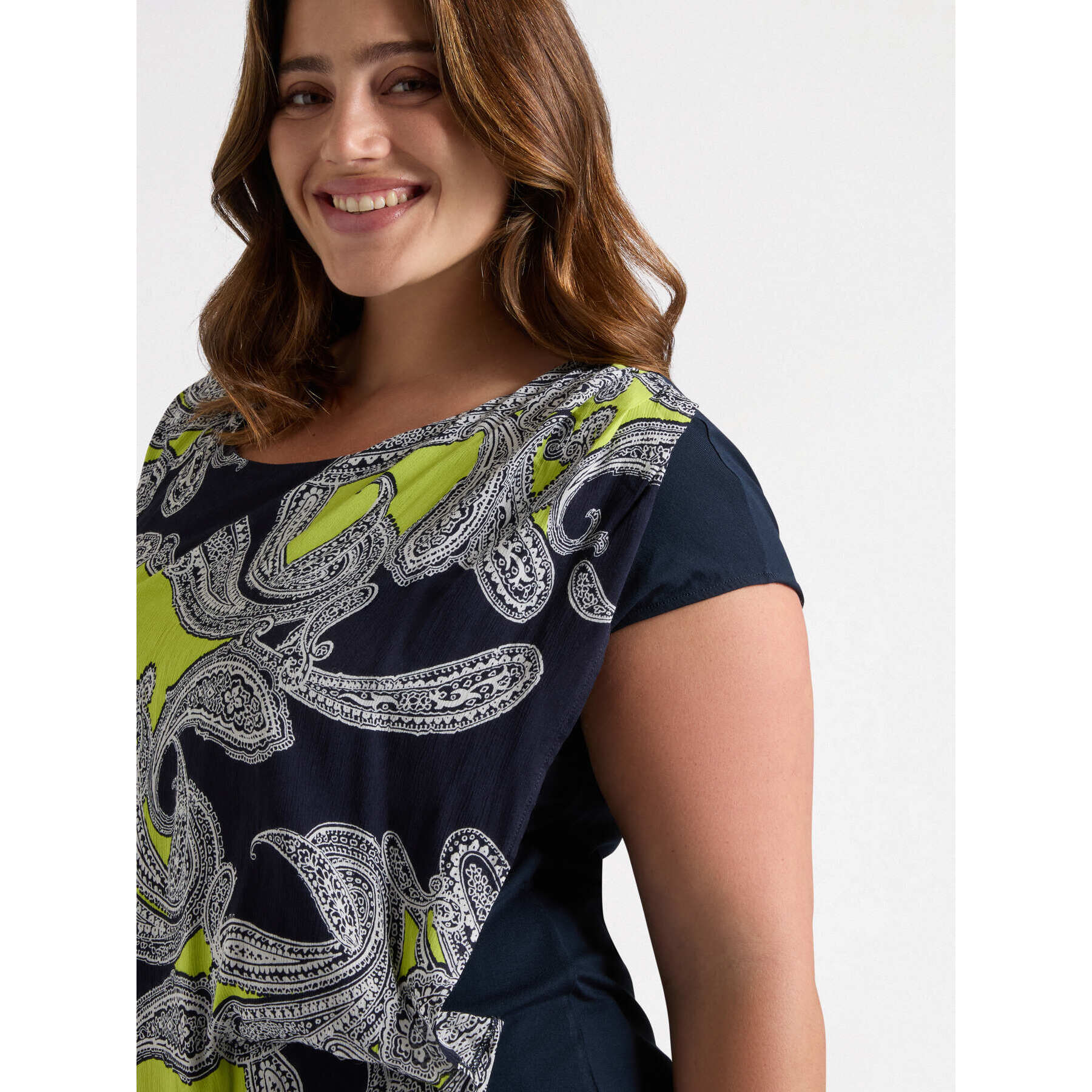 Fiorella Rubino - Camiseta con estampado de bandana - Negro