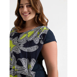 Fiorella Rubino - Camiseta con estampado de bandana - Negro