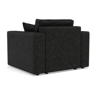 Topaze - fauteuil en simili - Noir