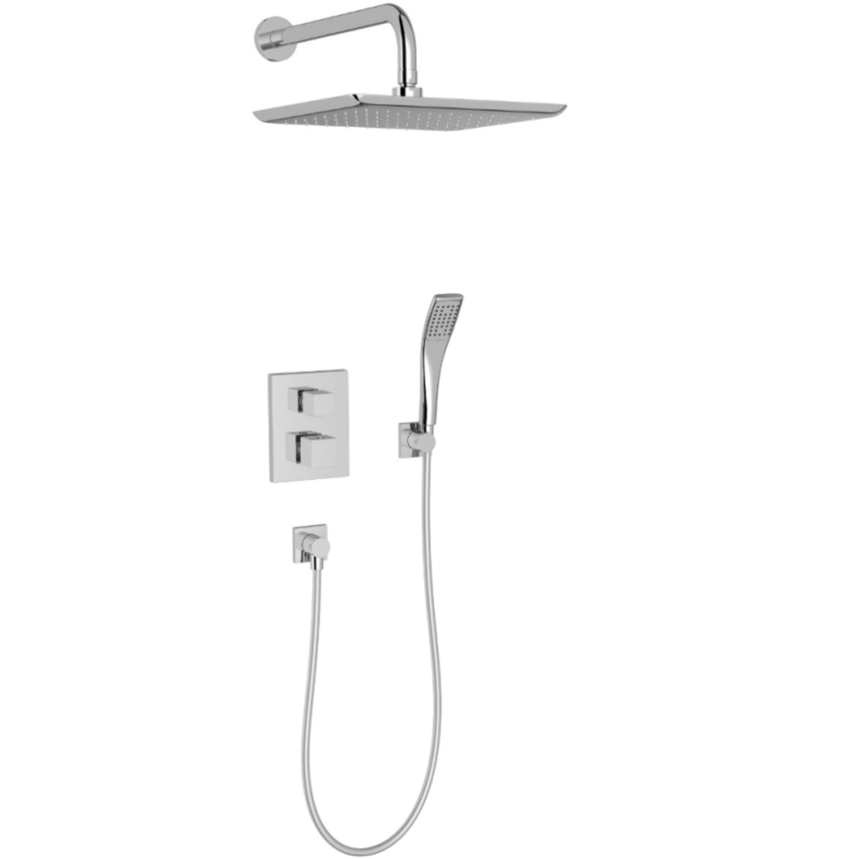 Colonne de douche encastrée thermostatique Modulo carré