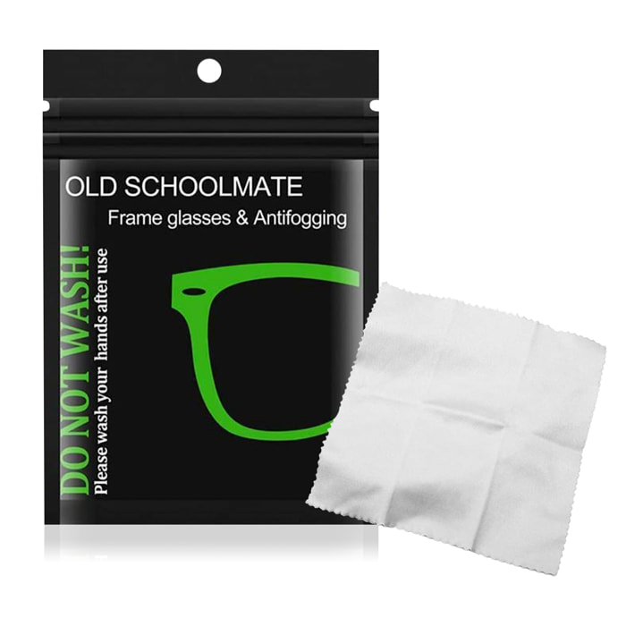 Toallita antivaho para gafas, lentes, pantallas. Paño reutilizable.
