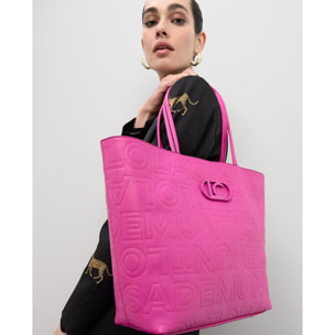 Shopper destrutturata con cuciture monogramma