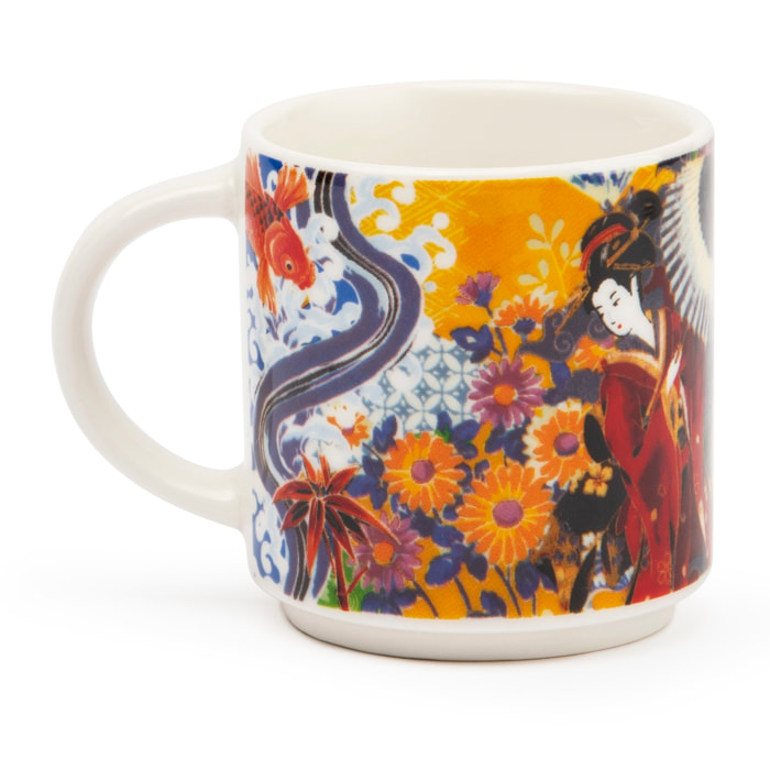 Set 6 Tazzine Caffè Excelsa – Kimono, New Bone China Multicolore