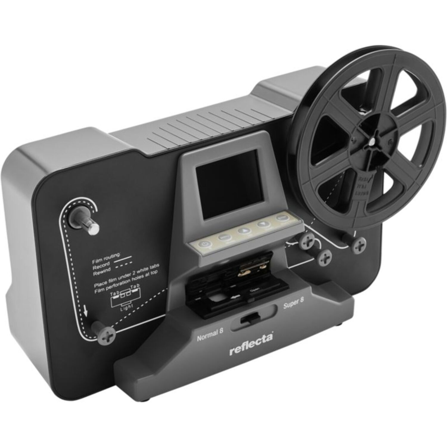 Scanner portable REFLECTA Film Scanner- Super 8 Normal 8 Black