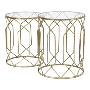 TAVOLINETTI TUNISI COPPIA CM Ø 42X53-38X47