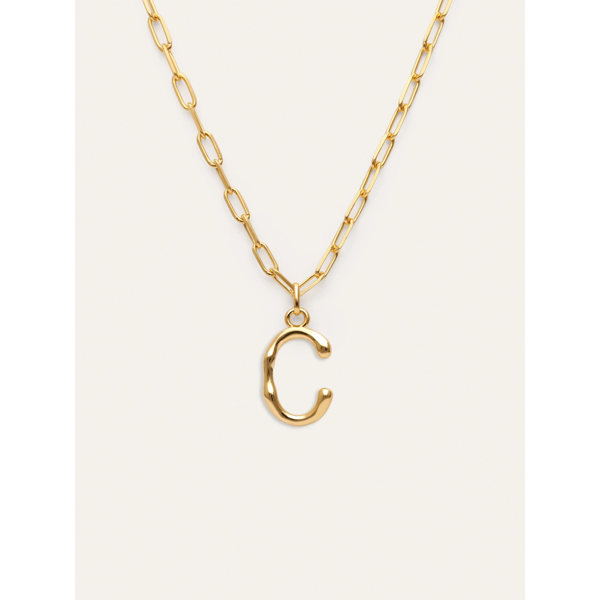 Collar Personalizado Chic Letter XL Acero Baño Oro