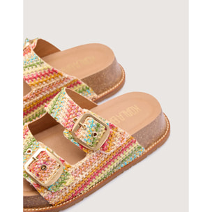 Sandalia Bio Cuña Multicolor - Delta