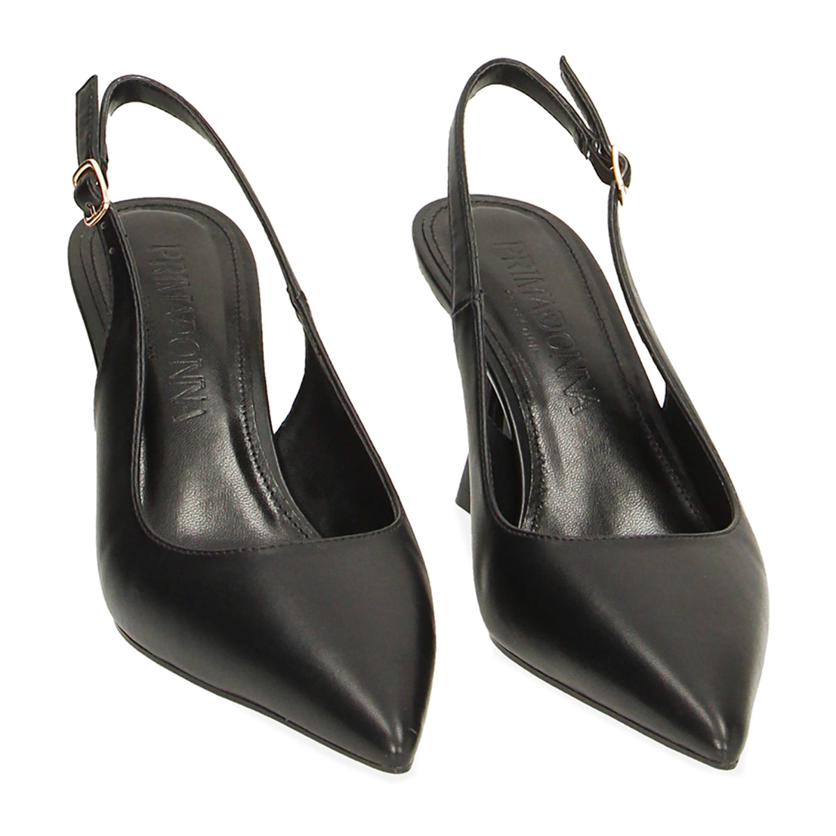 Zapatos de tacón descubierto negros