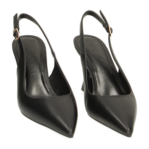 Zapatos de tacón descubierto negros