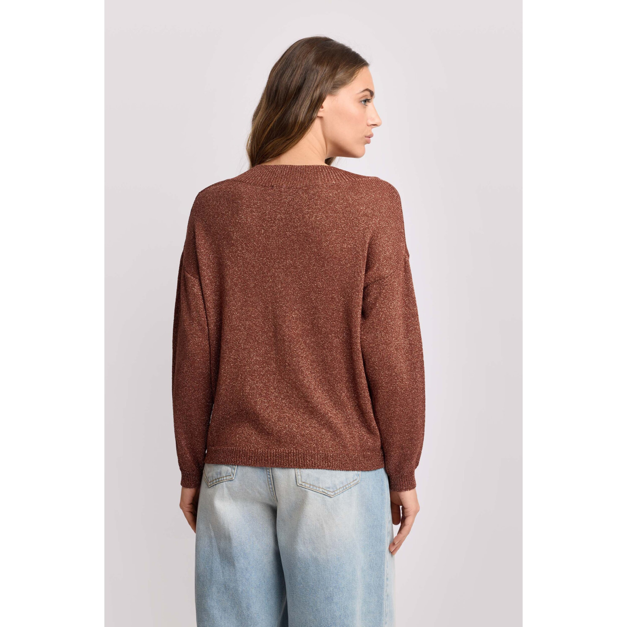 Kocca - Maglia con scollo a V Donna, Tinta unita, Scollo a V