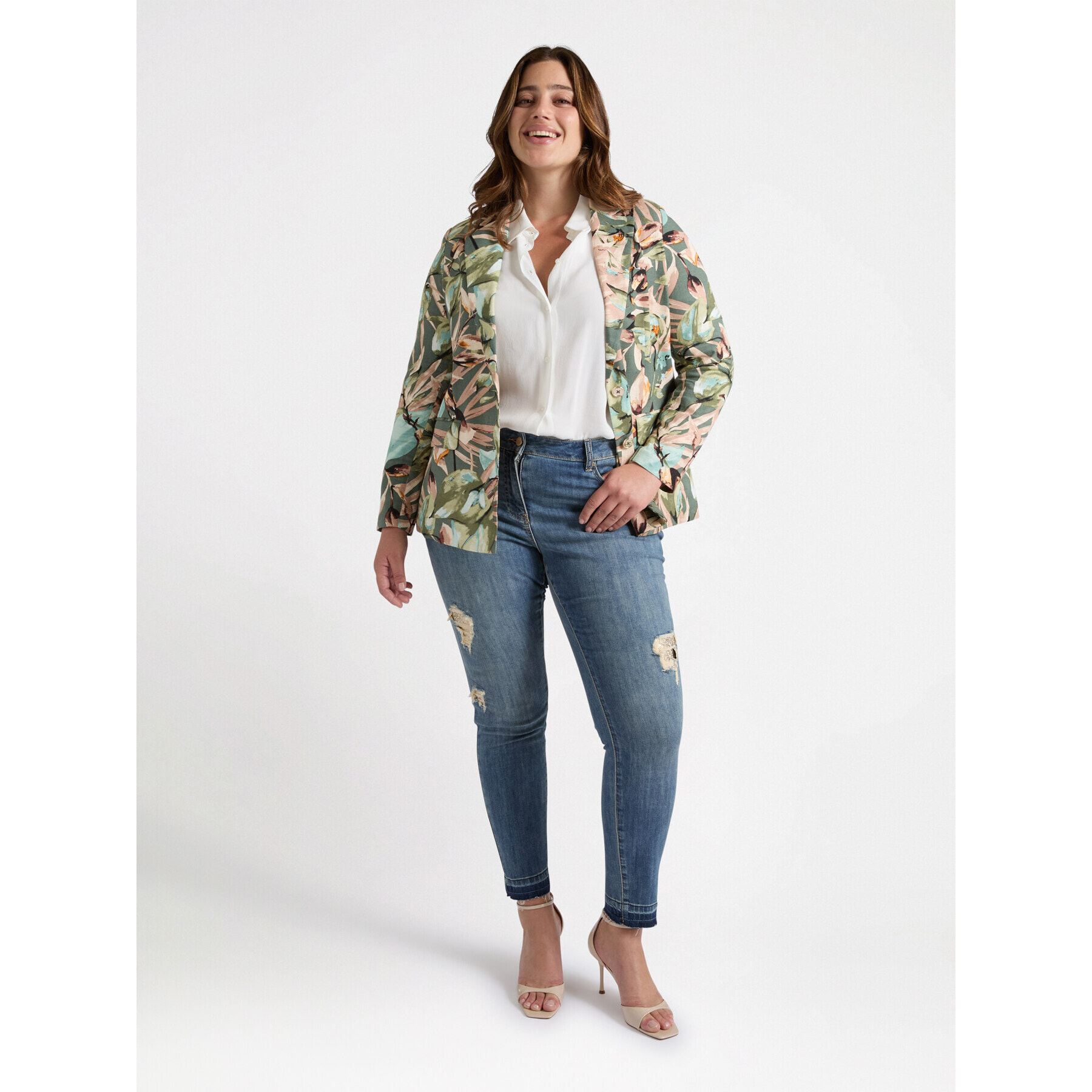 Fiorella Rubino - Vaqueros skinny con bordados - Azul