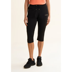 Pantaloni corsaro in jersey con logo perline