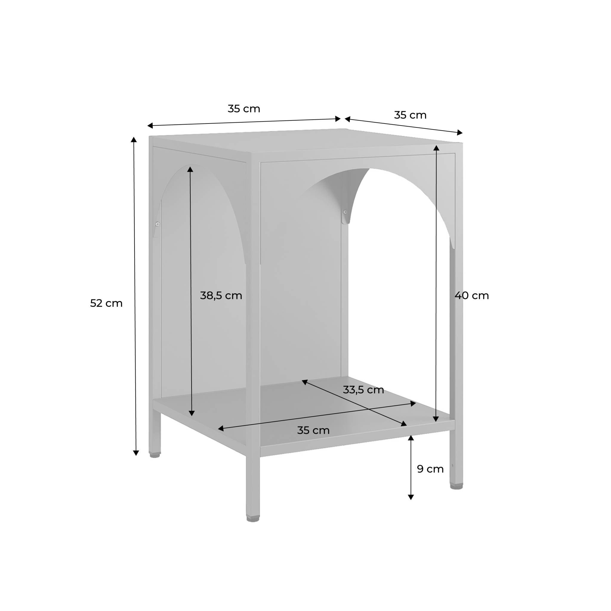 Table de chevet, table d'appoint industrielle métal (lot de 2) SOHO