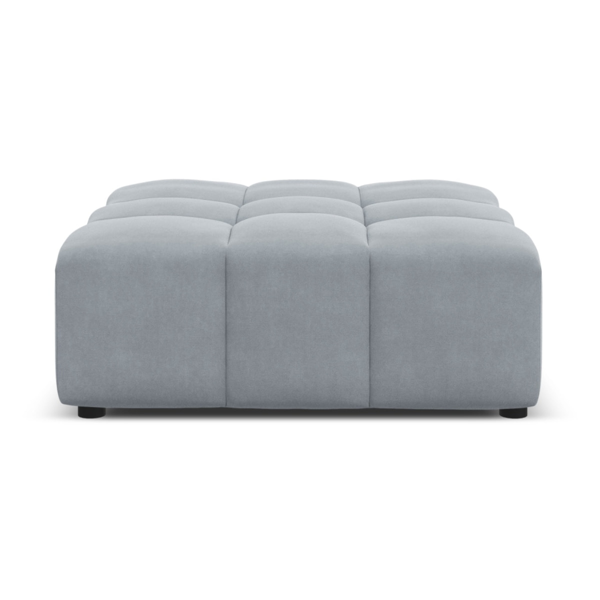 Pouf "Luc" en velours bleu clair