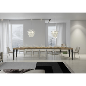 Tavolo allungabile 90x140/400 cm Flame quercia natura telaio Antracite