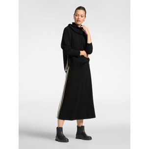 Elena Mirò - Falda de punto con línea lateral - Negro