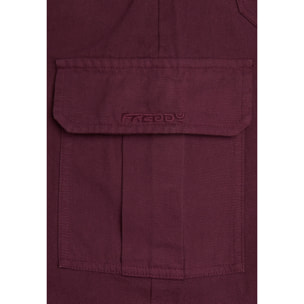 Pantaloni Cargo carrot fit in canvas