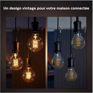 Ampoule LED connectée PHILIPS HUE White E27 9W Filament Globe