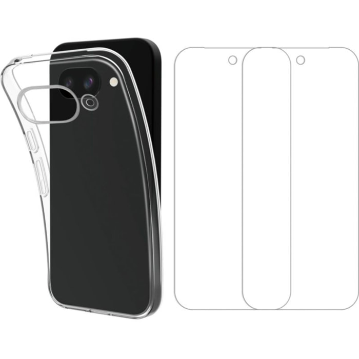Pack ESSENTIELB Google Pixel 9A coque + verre trempé