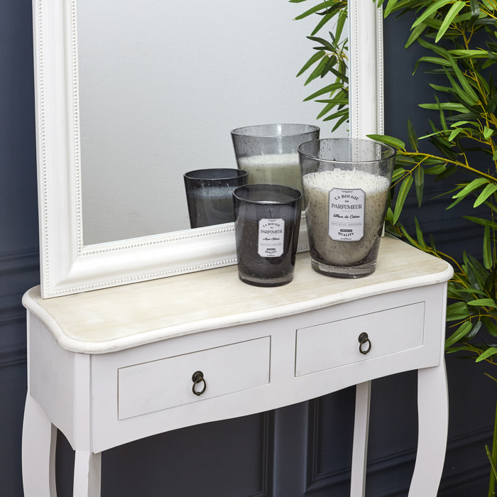 Bougie Parfumee Verre Bulle Gris Fonce