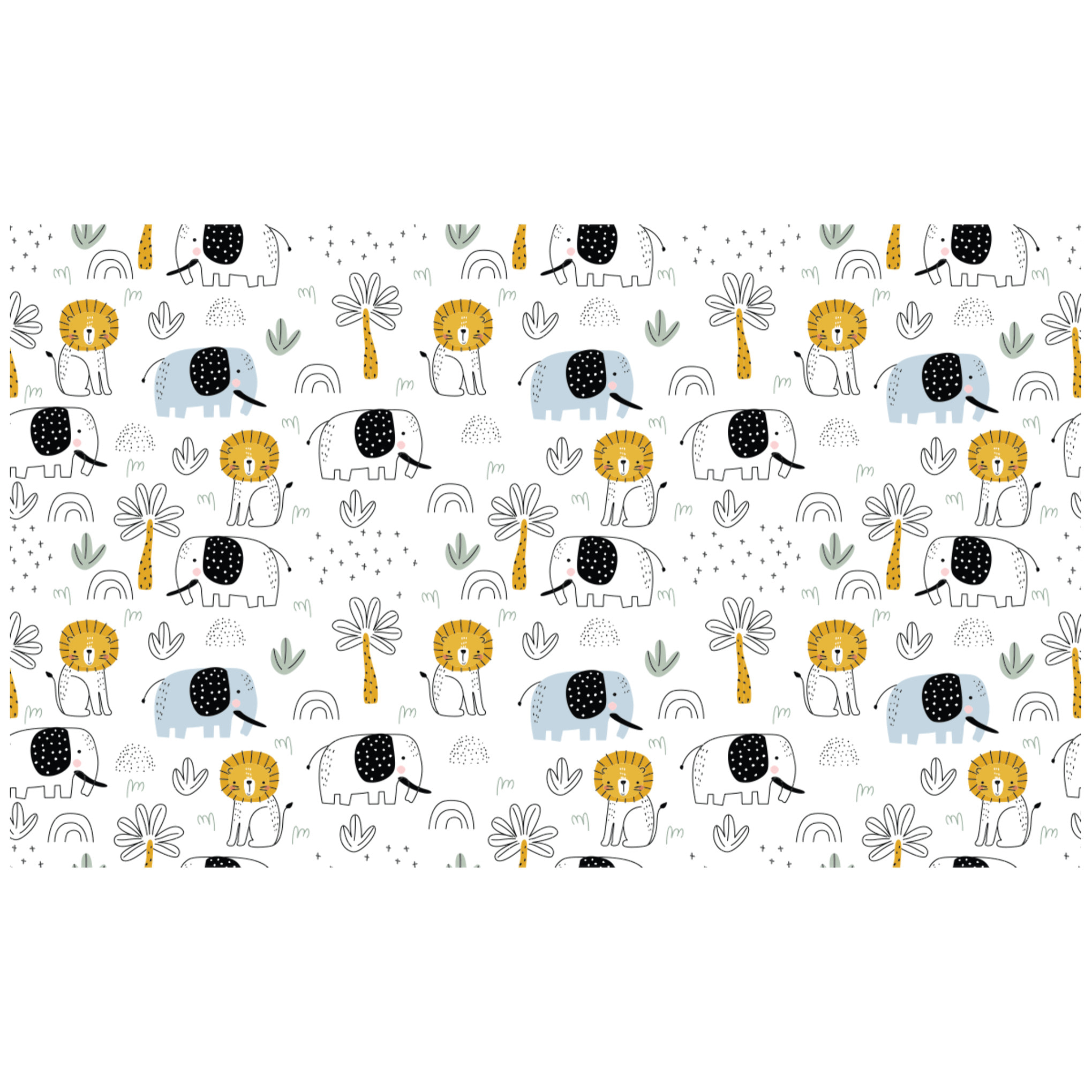 Rouleau revêtement adhésif vinyle au mètre - Sticker lavable Cuisine Meuble Armoire Porte - ANIMAUX AFRICAINS