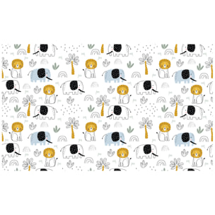 Rouleau revêtement adhésif vinyle au mètre - Sticker lavable Cuisine Meuble Armoire Porte - ANIMAUX AFRICAINS