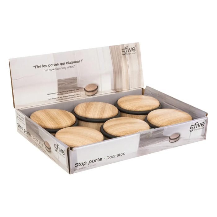 Stop-porte bas Effet bois naturel