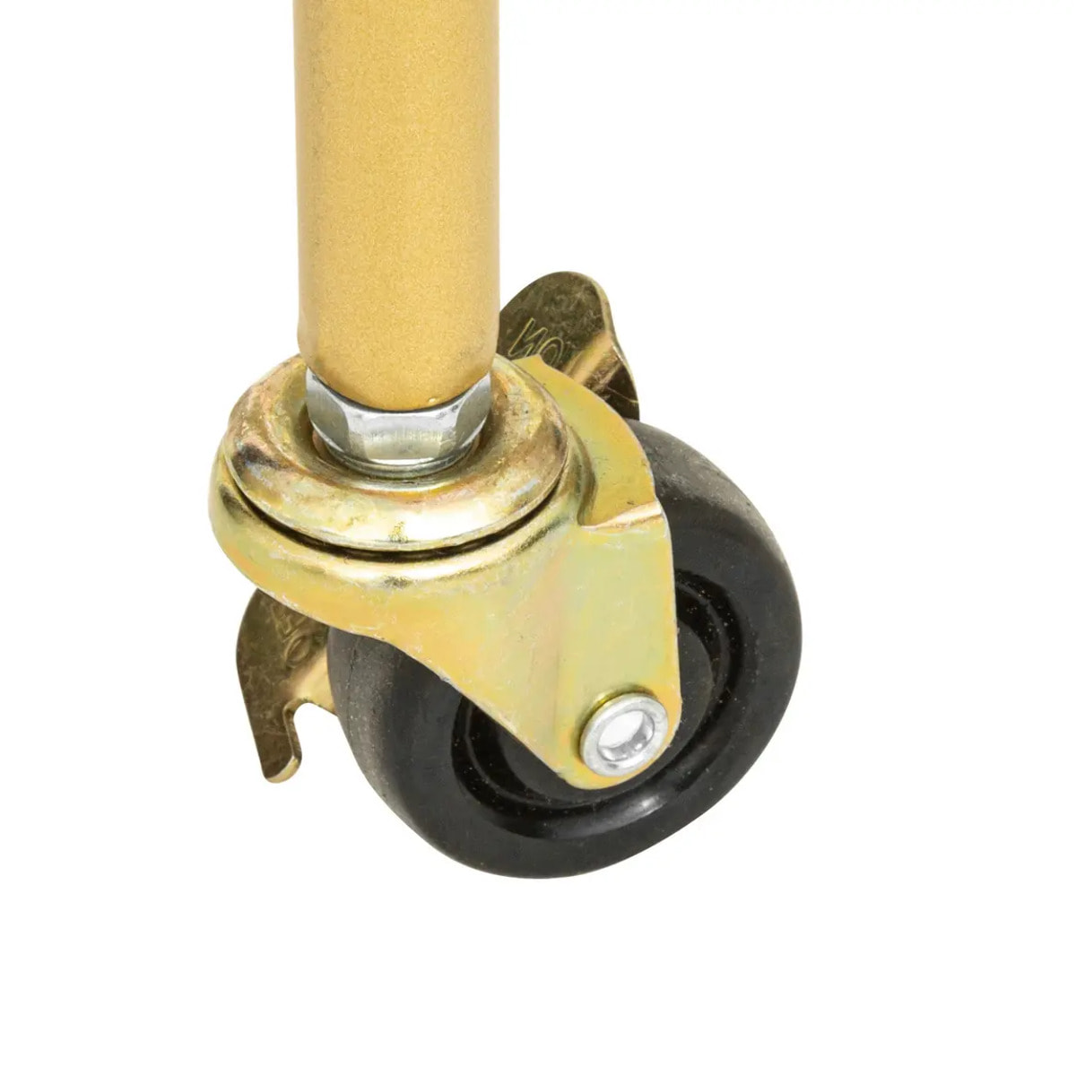 Desserte "Antonella" - métal et verre trempé - doré - H90 cm