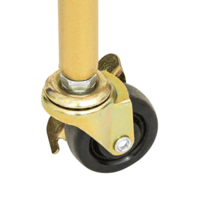 Desserte "Antonella" - métal et verre trempé - doré - H90 cm