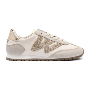 Zapatillas Deportivas Glitter Blanco / Beige B&W