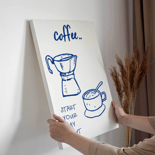Tableau Coffee Start Your Day Toile imprimée