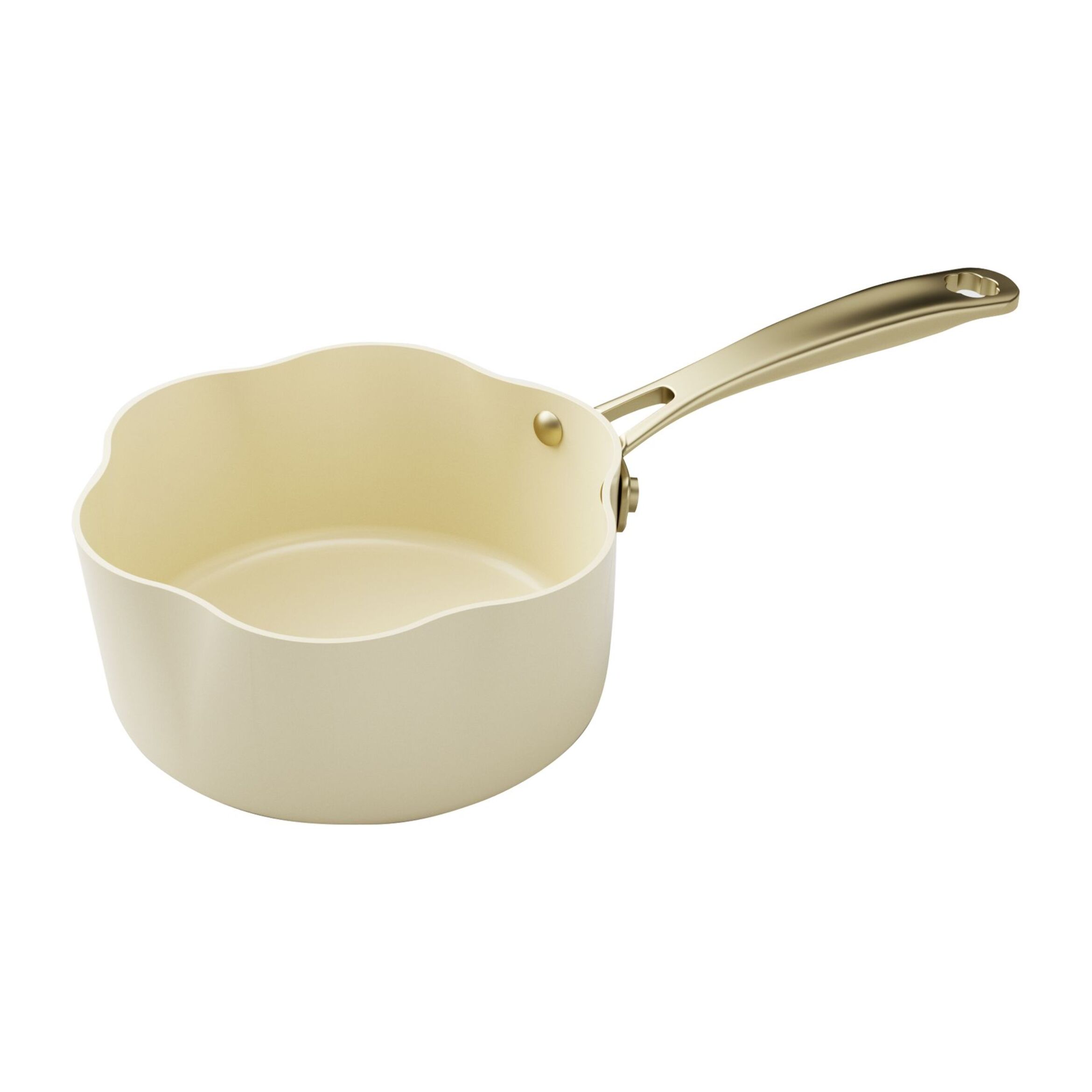 Casserole en aluminium recyclé beige 18cm en forme de fleur DAHLIA